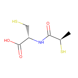 C[C@@H](S)C(=O)N[C@@H](CS)C(=O)O ZINC000013600067