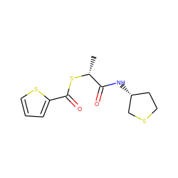 C[C@@H](SC(=O)c1cccs1)C(=O)N[C@@H]1CCSC1 ZINC000027078258