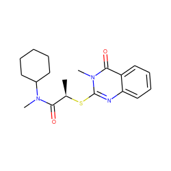 C[C@@H](Sc1nc2ccccc2c(=O)n1C)C(=O)N(C)C1CCCCC1 ZINC000023078546