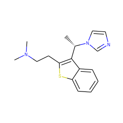 C[C@@H](c1c(CCN(C)C)sc2ccccc12)n1ccnc1 ZINC000049070685