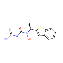 C[C@@H](c1cc2ccccc2s1)N(O)C(=O)NC(N)=O ZINC000000005029