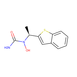 C[C@@H](c1cc2ccccc2s1)N(O)C(N)=O ZINC000000000850