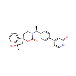 C[C@@H](c1ccc(-c2cc[nH]c(=O)c2)cc1)N1CC[C@](CC(C)(C)O)(c2ccccc2)OC1=O ZINC000096178499