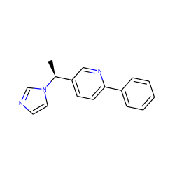 C[C@@H](c1ccc(-c2ccccc2)nc1)n1ccnc1 ZINC000096282900