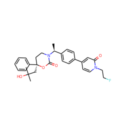 C[C@@H](c1ccc(-c2ccn(CCF)c(=O)c2)cc1)N1CC[C@](CC(C)(C)O)(c2ccccc2)OC1=O ZINC000096178573