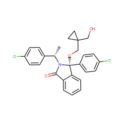 C[C@@H](c1ccc(Cl)cc1)N1C(=O)c2ccccc2[C@]1(OCC1(CO)CC1)c1ccc(Cl)cc1 ZINC000066113558