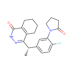 C[C@@H](c1ccc(F)c(N2CCCC2=O)c1)c1n[nH]c(=O)c2c1CCCC2 ZINC000168352348