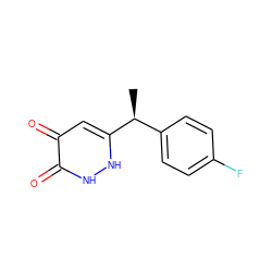 C[C@@H](c1ccc(F)cc1)c1cc(=O)c(=O)[nH][nH]1 ZINC000205770310