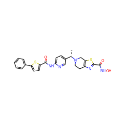 C[C@@H](c1ccc(NC(=O)c2ccc(-c3ccccc3)s2)nc1)N1CCc2nc(C(=O)NO)sc2C1 ZINC000084757092