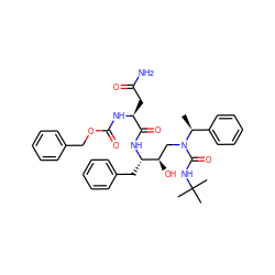C[C@@H](c1ccccc1)N(C[C@@H](O)[C@H](Cc1ccccc1)NC(=O)[C@H](CC(N)=O)NC(=O)OCc1ccccc1)C(=O)NC(C)(C)C ZINC000014943021