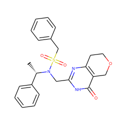 C[C@@H](c1ccccc1)N(Cc1nc2c(c(=O)[nH]1)COCC2)S(=O)(=O)Cc1ccccc1 ZINC000142826903