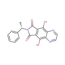 C[C@@H](c1ccccc1)N1C(=O)c2c(c(O)c3nccnc3c2O)C1=O ZINC000013612252