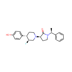 C[C@@H](c1ccccc1)N1CC[C@@H](N2CC[C@@H](c3ccc(O)cc3)[C@H](F)C2)C1=O ZINC001772608942