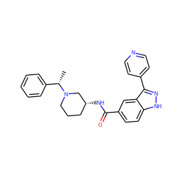 C[C@@H](c1ccccc1)N1CCC[C@@H](NC(=O)c2ccc3[nH]nc(-c4ccncc4)c3c2)C1 ZINC000205030982