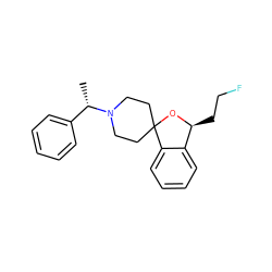 C[C@@H](c1ccccc1)N1CCC2(CC1)O[C@@H](CCF)c1ccccc12 ZINC000066258773