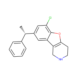 C[C@@H](c1ccccc1)c1cc(Cl)c2oc3c(c2c1)CNCC3 ZINC000143463206