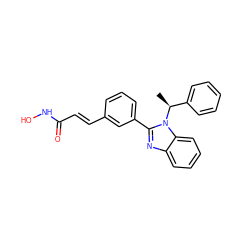 C[C@@H](c1ccccc1)n1c(-c2cccc(/C=C/C(=O)NO)c2)nc2ccccc21 ZINC000049070556