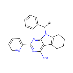 C[C@@H](c1ccccc1)n1c2c(c3c(N)nc(-c4ccccn4)nc31)CCCC2 ZINC000027525183