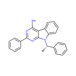 C[C@@H](c1ccccc1)n1c2ccccc2c2c(N)nc(-c3ccccc3)nc21 ZINC000013756616