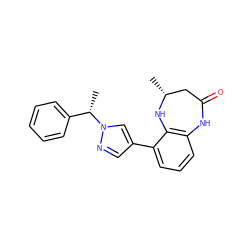 C[C@@H](c1ccccc1)n1cc(-c2cccc3c2N[C@H](C)CC(=O)N3)cn1 ZINC000653900911