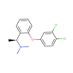 C[C@@H](c1ccccc1Oc1ccc(Cl)c(Cl)c1)N(C)C ZINC000045496607