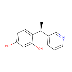 C[C@@H](c1cccnc1)c1ccc(O)cc1O ZINC000147011821