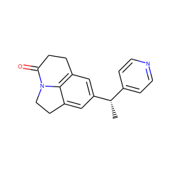 C[C@@H](c1ccncc1)c1cc2c3c(c1)CCN3C(=O)CC2 ZINC000095596822