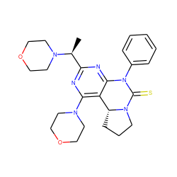 C[C@@H](c1nc(N2CCOCC2)c2c(n1)N(c1ccccc1)C(=S)N1CCC[C@H]21)N1CCOCC1 ZINC000473093992