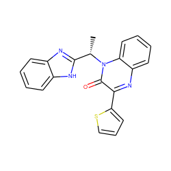 C[C@@H](c1nc2ccccc2[nH]1)n1c(=O)c(-c2cccs2)nc2ccccc21 ZINC000095571436