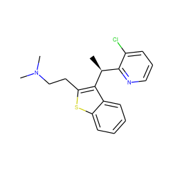 C[C@@H](c1ncccc1Cl)c1c(CCN(C)C)sc2ccccc12 ZINC000049114088