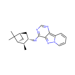 C[C@@H]1[C@@H](Nc2ncnc3c2nn2ccccc32)C[C@H]2C[C@@H]1C2(C)C ZINC000653726766