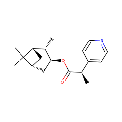 C[C@@H]1[C@@H](OC(=O)[C@H](C)c2ccncc2)C[C@H]2C[C@@H]1C2(C)C ZINC000013743805