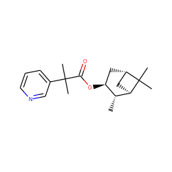 C[C@@H]1[C@@H](OC(=O)C(C)(C)c2cccnc2)C[C@H]2C[C@H]1C2(C)C ZINC000100045761