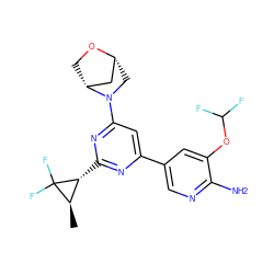 C[C@@H]1[C@@H](c2nc(-c3cnc(N)c(OC(F)F)c3)cc(N3C[C@@H]4C[C@H]3CO4)n2)C1(F)F ZINC000653751535