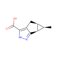 C[C@@H]1[C@@H]2Cc3c(n[nH]c3C(=O)O)[C@@H]21 ZINC000084688491