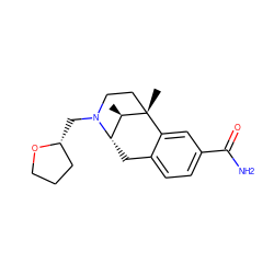 C[C@@H]1[C@@H]2Cc3ccc(C(N)=O)cc3[C@@]1(C)CCN2C[C@@H]1CCCO1 ZINC000040873138