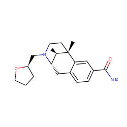 C[C@@H]1[C@@H]2Cc3ccc(C(N)=O)cc3[C@@]1(C)CCN2C[C@H]1CCCO1 ZINC000040860871