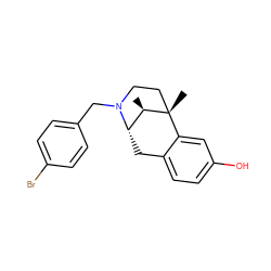 C[C@@H]1[C@@H]2Cc3ccc(O)cc3[C@@]1(C)CCN2Cc1ccc(Br)cc1 ZINC000013740359