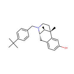 C[C@@H]1[C@@H]2Cc3ccc(O)cc3[C@@]1(C)CCN2Cc1ccc(C(C)(C)C)cc1 ZINC000013740368