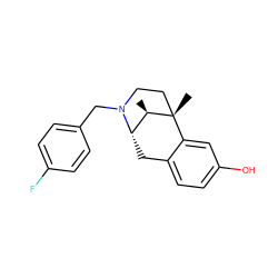 C[C@@H]1[C@@H]2Cc3ccc(O)cc3[C@@]1(C)CCN2Cc1ccc(F)cc1 ZINC000013740352