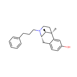 C[C@@H]1[C@@H]2Cc3ccc(O)cc3[C@]1(C)CCN2CCCc1ccccc1 ZINC000100640237