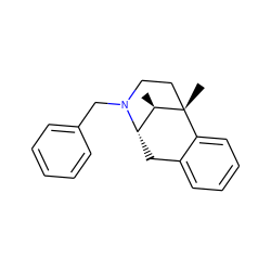 C[C@@H]1[C@@H]2Cc3ccccc3[C@@]1(C)CCN2Cc1ccccc1 ZINC000013742437