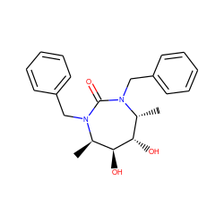 C[C@@H]1[C@H](O)[C@@H](O)[C@@H](C)N(Cc2ccccc2)C(=O)N1Cc1ccccc1 ZINC000006488793