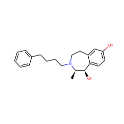 C[C@@H]1[C@H](O)c2ccc(O)cc2CCN1CCCCc1ccccc1 ZINC000204050890