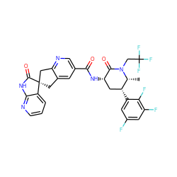 C[C@@H]1[C@H](c2cc(F)cc(F)c2F)C[C@H](NC(=O)c2cnc3c(c2)C[C@@]2(C3)C(=O)Nc3ncccc32)C(=O)N1CC(F)(F)F ZINC000141657212