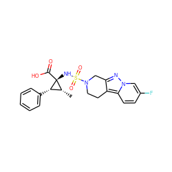 C[C@@H]1[C@H](c2ccccc2)[C@]1(NS(=O)(=O)N1CCc2c(nn3cc(F)ccc23)C1)C(=O)O ZINC000071329051