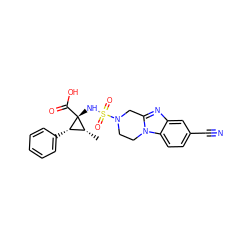 C[C@@H]1[C@H](c2ccccc2)[C@]1(NS(=O)(=O)N1CCn2c(nc3cc(C#N)ccc32)C1)C(=O)O ZINC000071318067