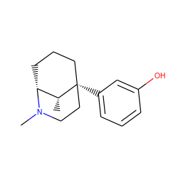 C[C@@H]1[C@H]2CCC[C@@]1(c1cccc(O)c1)CCN2C ZINC000100639572