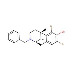 C[C@@H]1[C@H]2Cc3cc(Br)c(O)c(Br)c3[C@@]1(C)CCN2Cc1ccccc1 ZINC000169371710