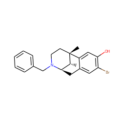 C[C@@H]1[C@H]2Cc3cc(Br)c(O)cc3[C@@]1(C)CCN2Cc1ccccc1 ZINC000169340604